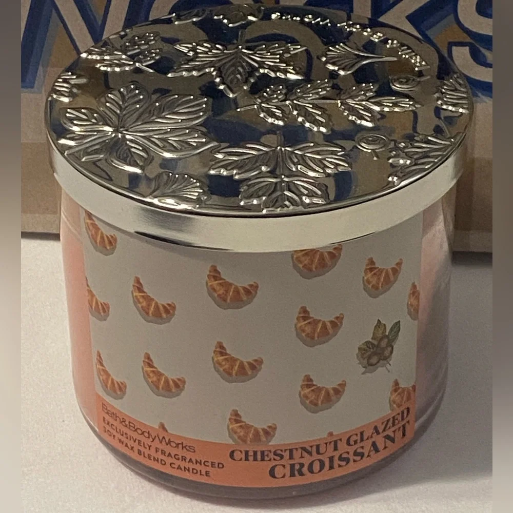 Bath & Body Works Chestnut Glazed Croissant Three Wick Scented Candle